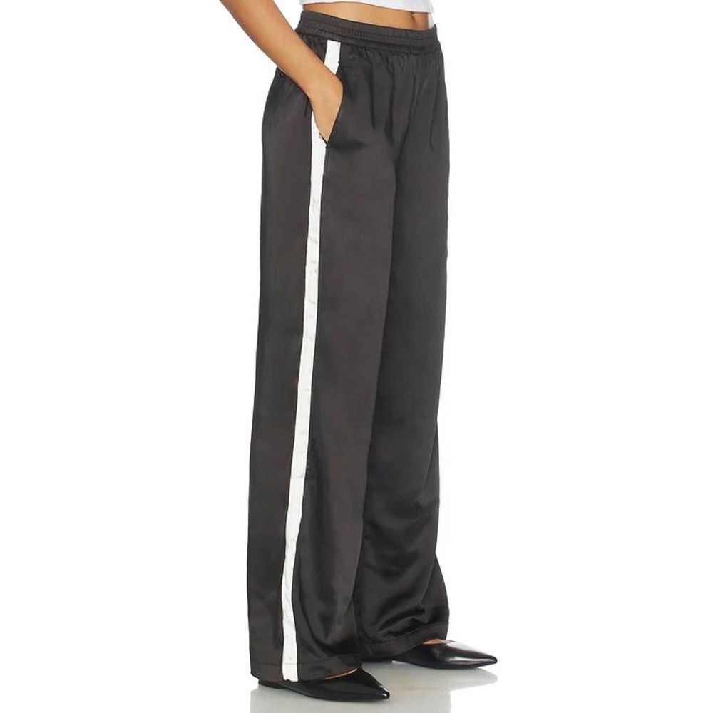 Evereve‎ Sanctuary Pants Satin Track Black XL
